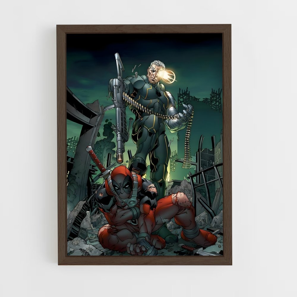 ap-cable deadpool-11 cadre Bois foncé