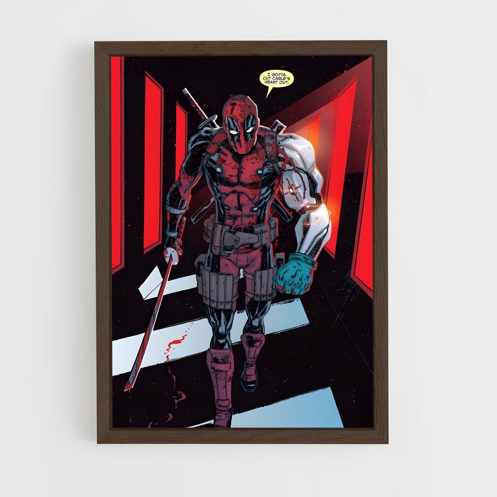 ap-cable deadpool-4 cadre Bois foncé