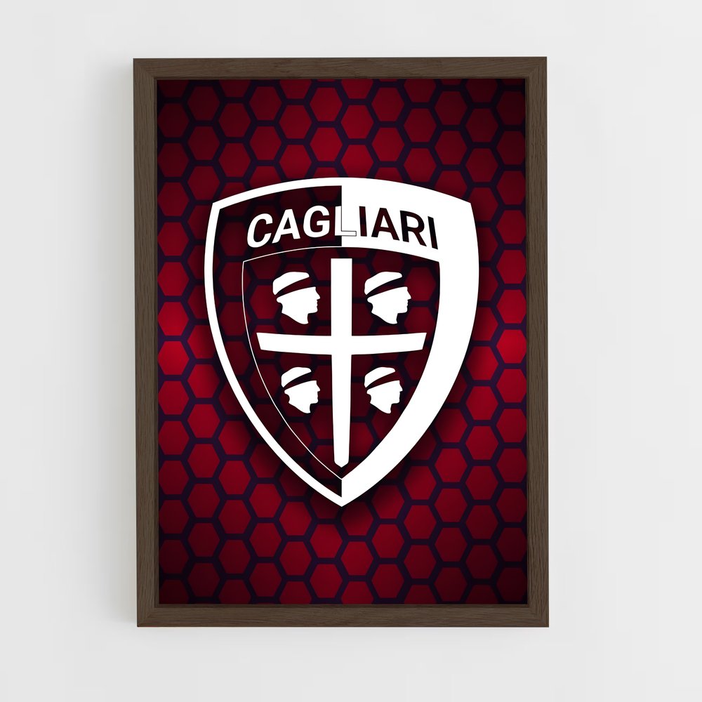 ap-cagliari calcio-14 cadre Bois foncé