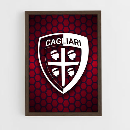 ap-cagliari calcio-14 cadre Bois foncé
