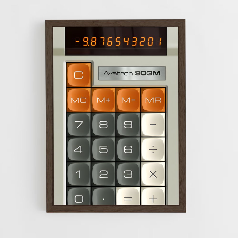 ap-calculator-4 cadre Bois foncé