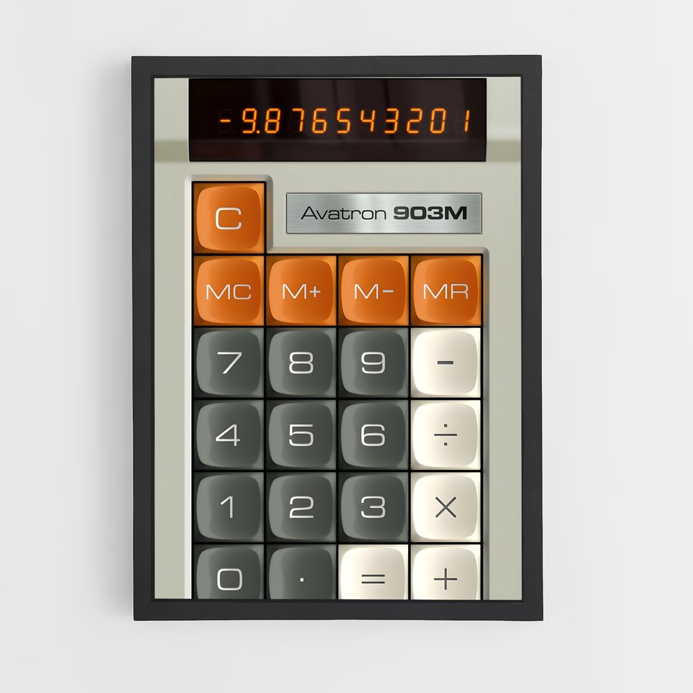 ap-calculator-4 cadre Noir