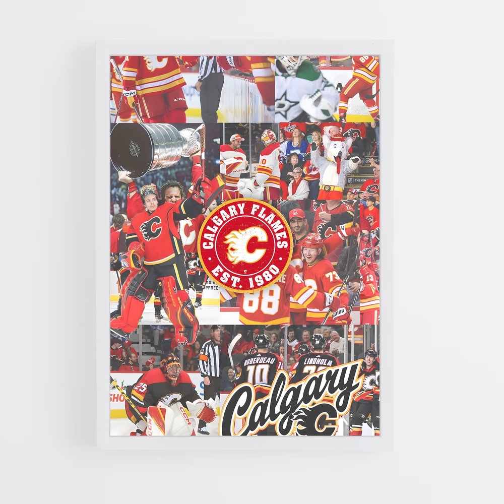 ap-calgary flames-1 cadre Blanc