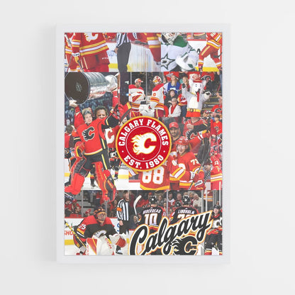 ap-calgary flames-1 cadre Blanc