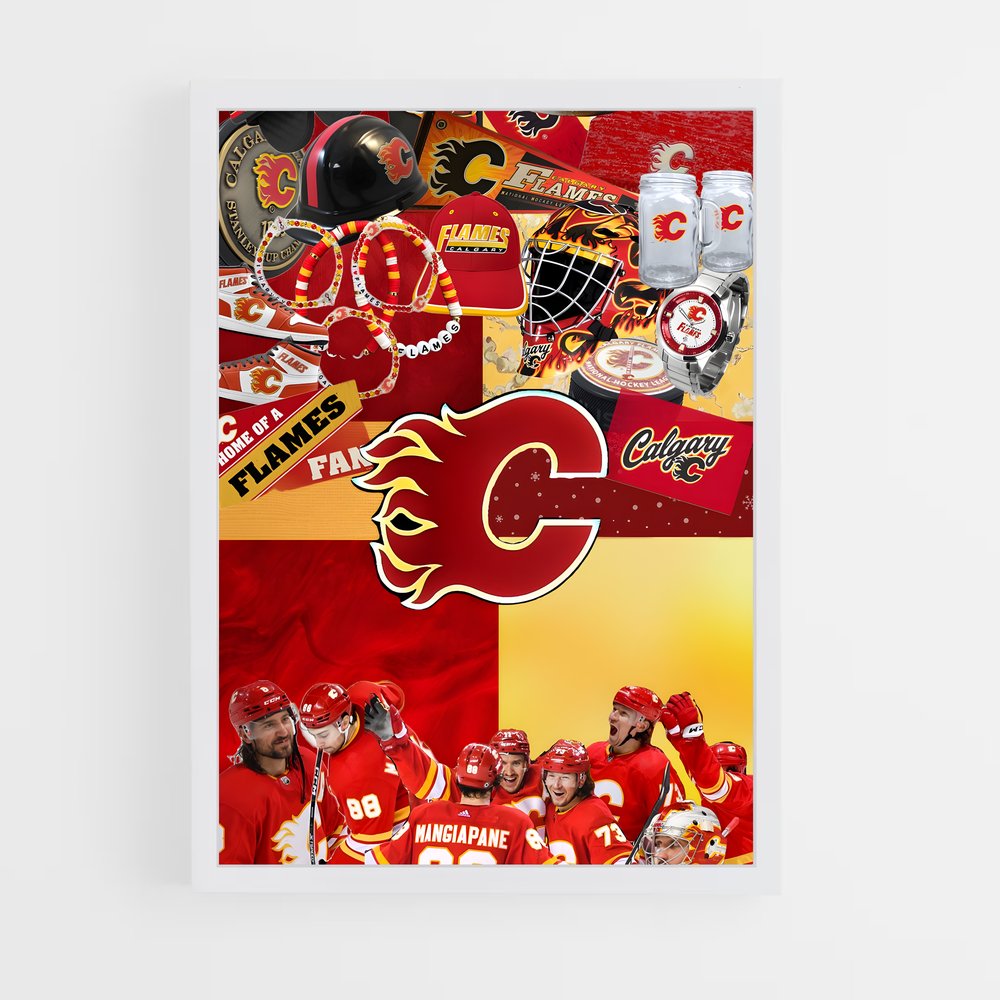 ap-calgary flames-2 cadre Blanc