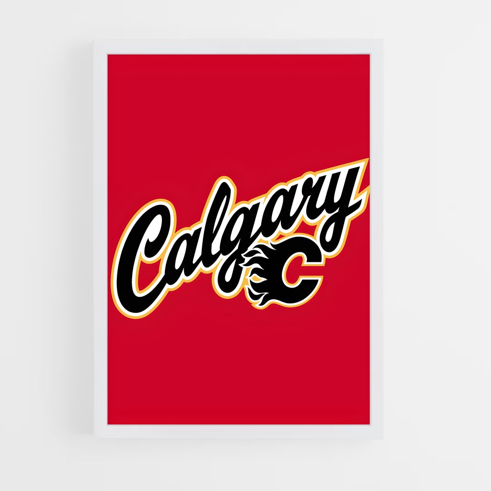 ap-calgary flames-9 cadre Blanc