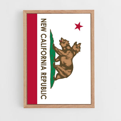 ap-california republic flag-4 cadre Bois clair