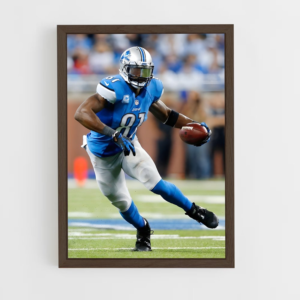 ap-calvin johnson-10 cadre Bois foncé