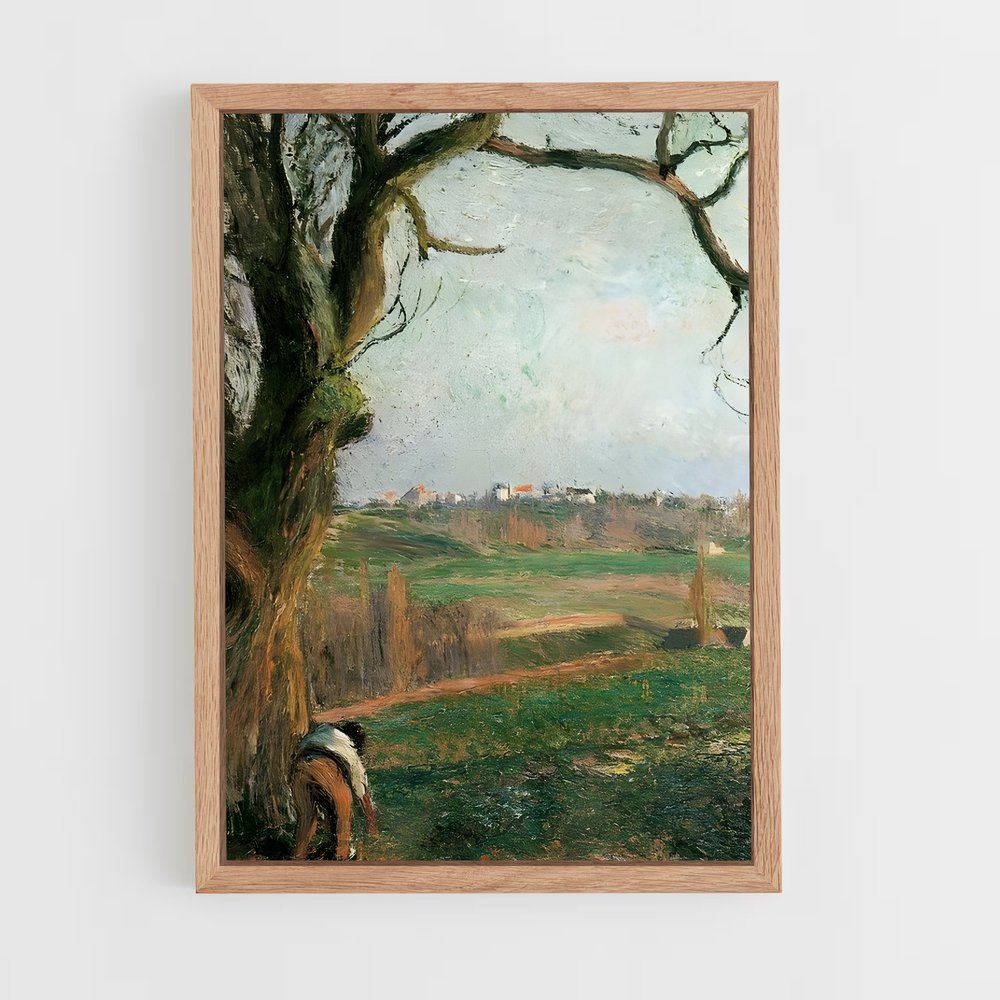 ap-camille pissarro-5 cadre Bois clair