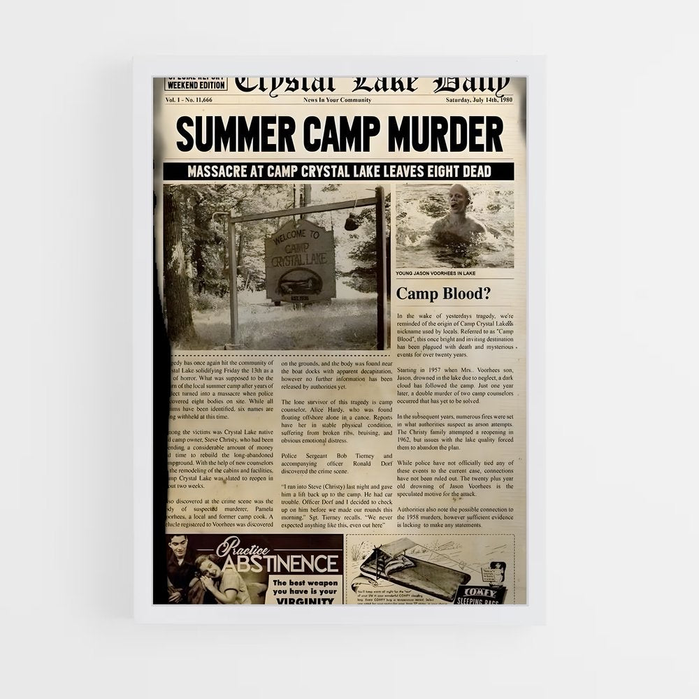 ap-camp crystal lake-1 cadre Blanc