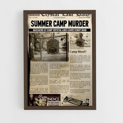 ap-camp crystal lake-1 cadre Bois foncé