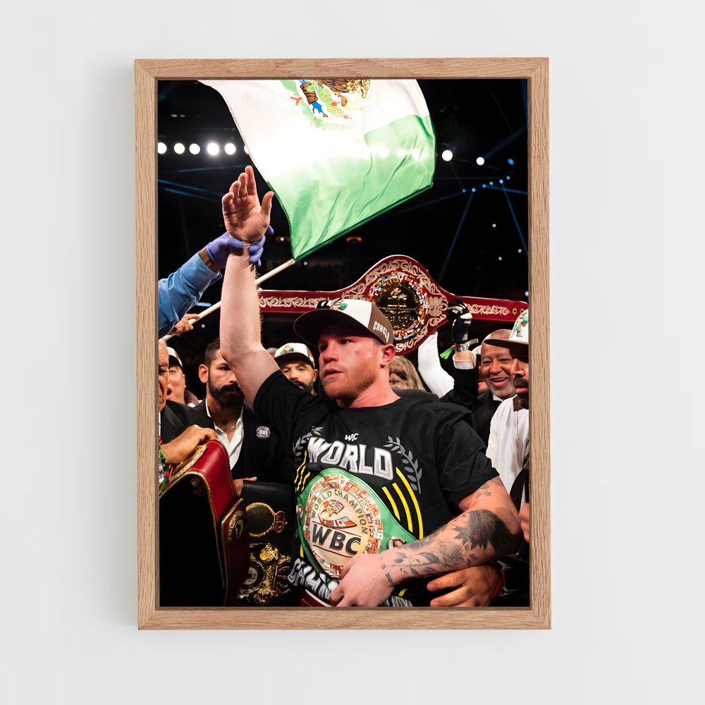 ap-canelo alvarez-13 cadre Bois clair