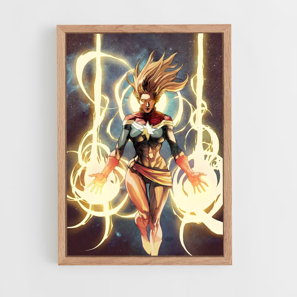 ap-captain marvel-1 cadre Bois clair