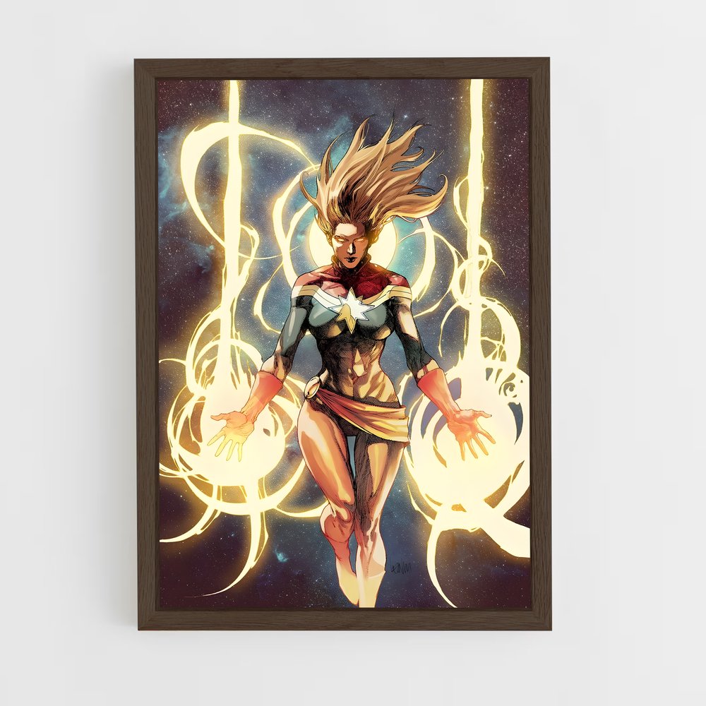 ap-captain marvel-1 cadre Bois foncé