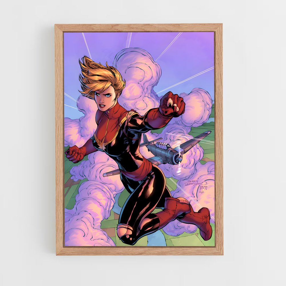 ap-captain marvel-4 cadre Bois clair