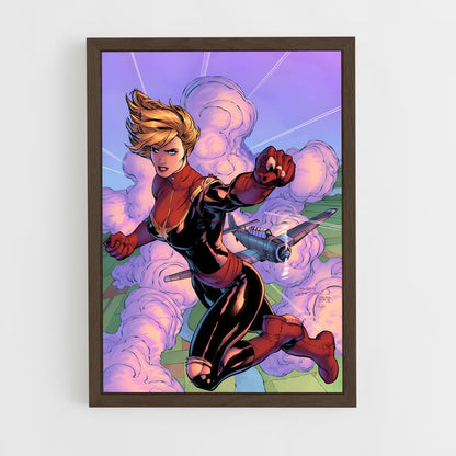 ap-captain marvel-4 cadre Bois foncé