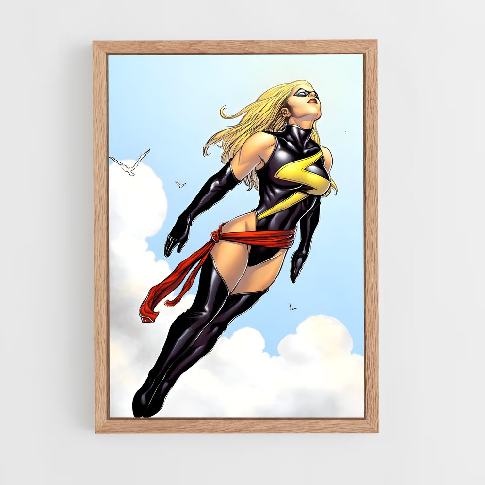 ap-captain marvel-5 cadre Bois clair