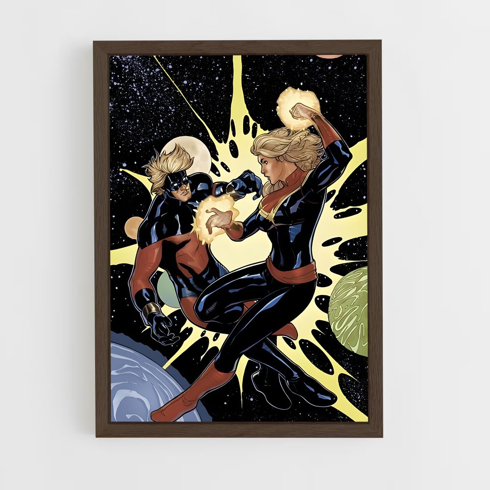 ap-captain marvel-7 cadre Bois foncé