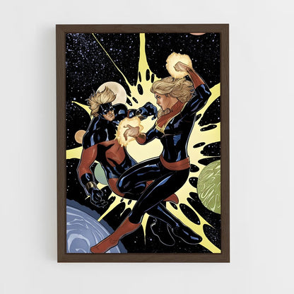 ap-captain marvel-7 cadre Bois foncé