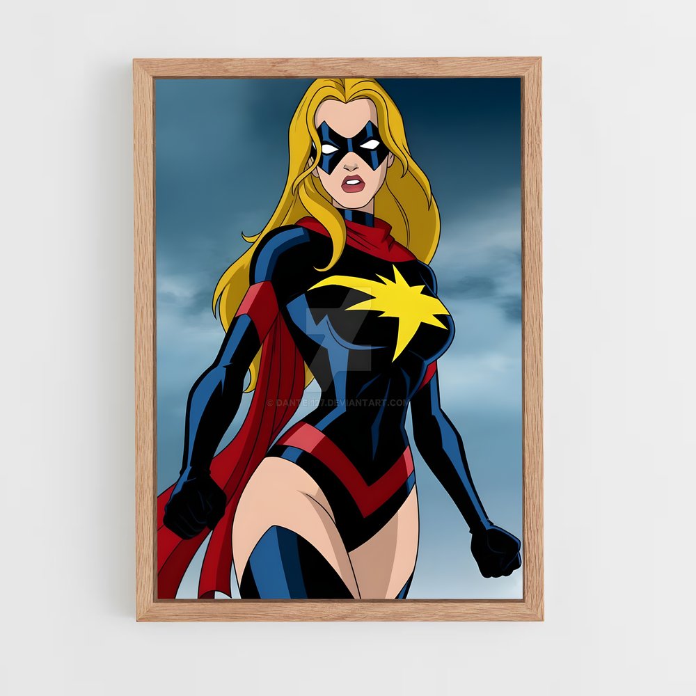 ap-captain marvel-8 cadre Bois clair