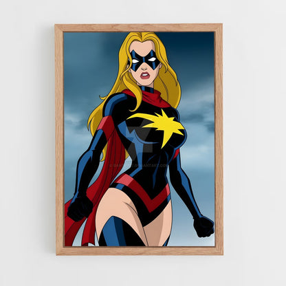ap-captain marvel-8 cadre Bois clair