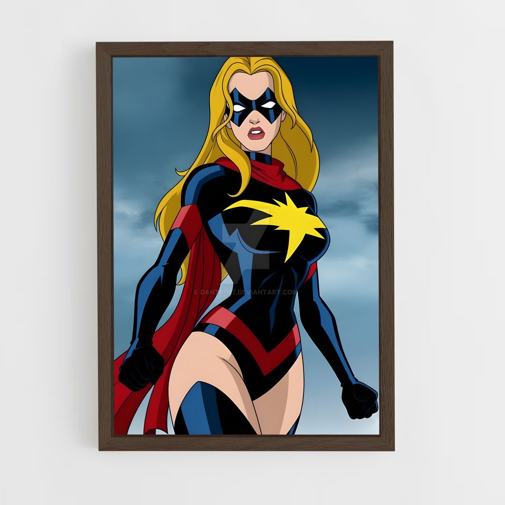 ap-captain marvel-8 cadre Bois foncé