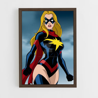 ap-captain marvel-8 cadre Bois foncé