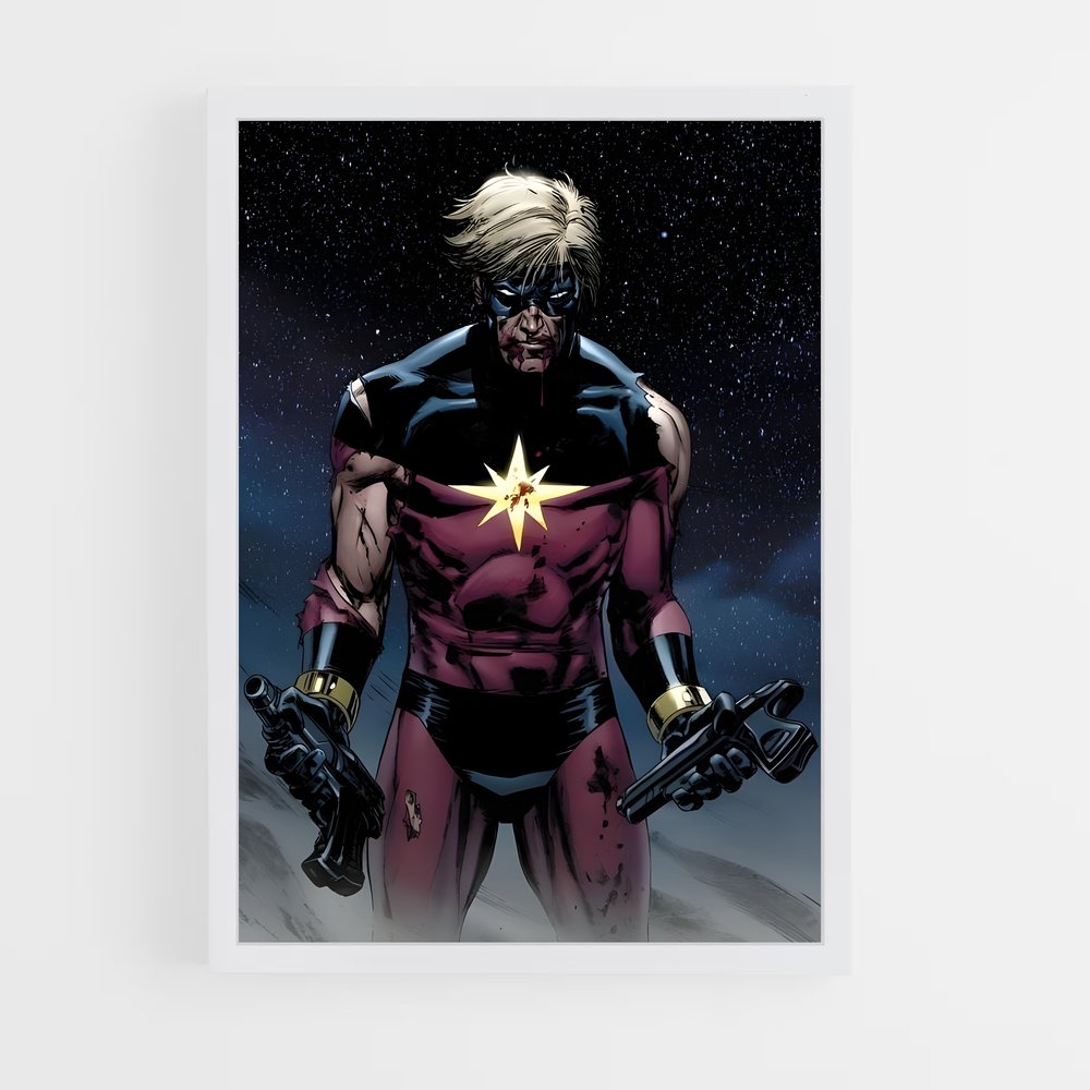 ap-captain marvel-9 cadre Blanc
