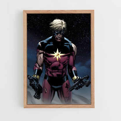ap-captain marvel-9 cadre Bois clair