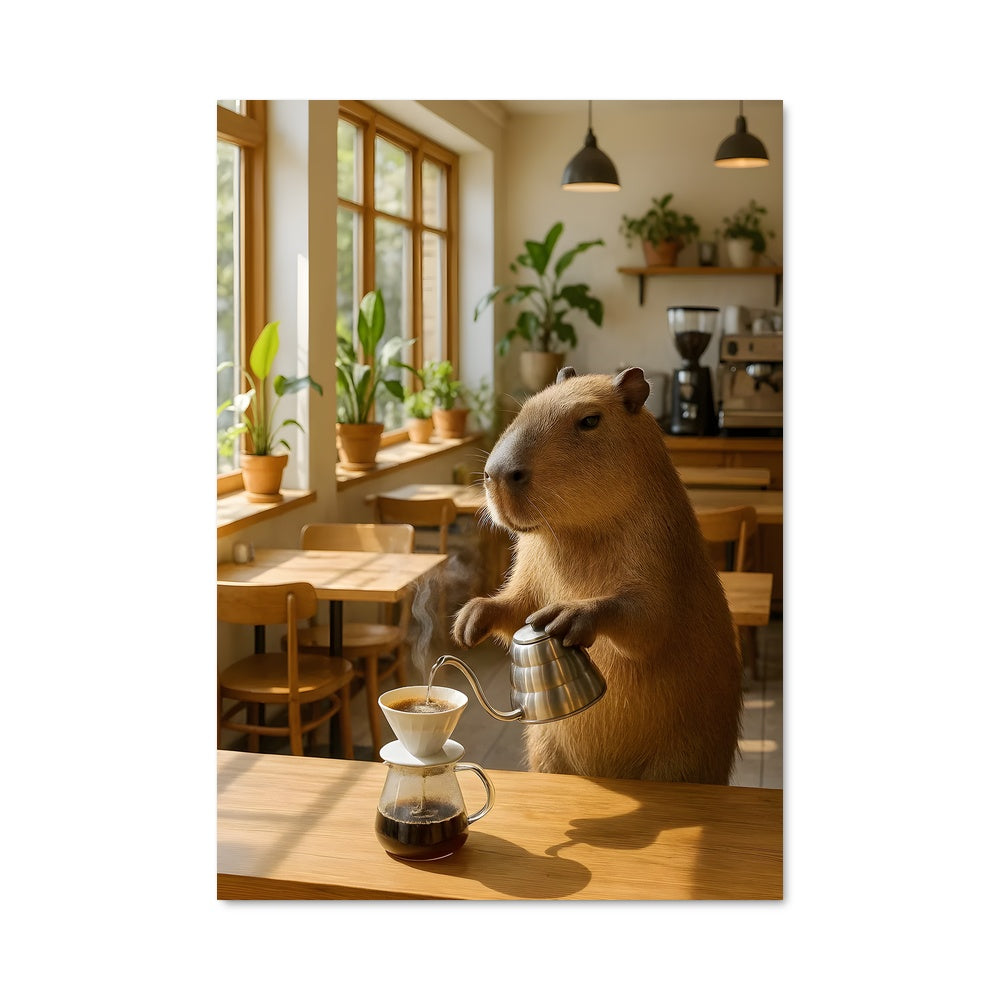 Poster Capybara Café