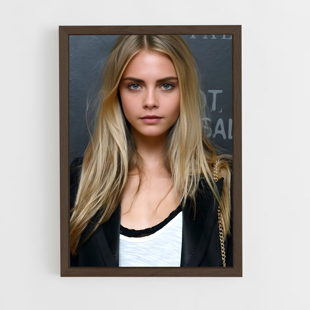ap-cara delevingne-1 cadre Bois foncé