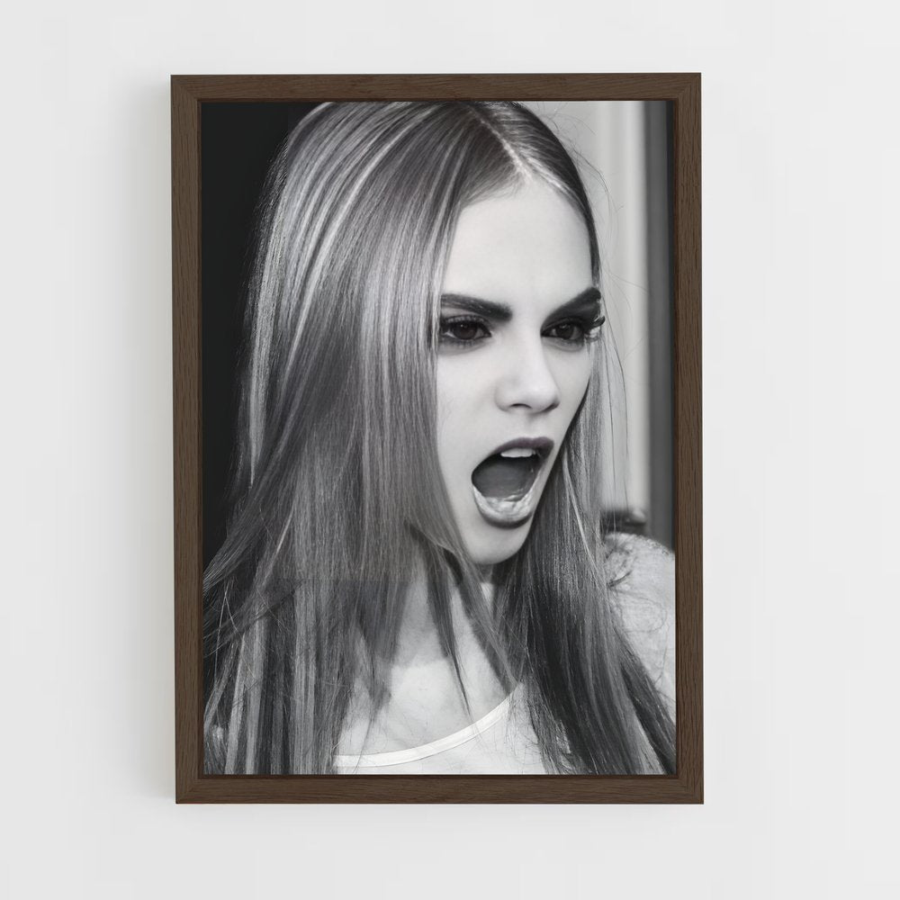 ap-cara delevingne-2 cadre Bois foncé