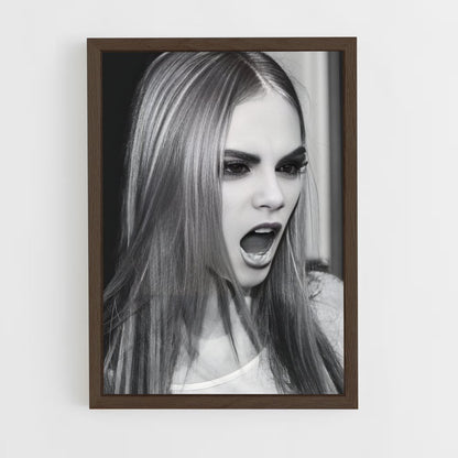 ap-cara delevingne-2 cadre Bois foncé