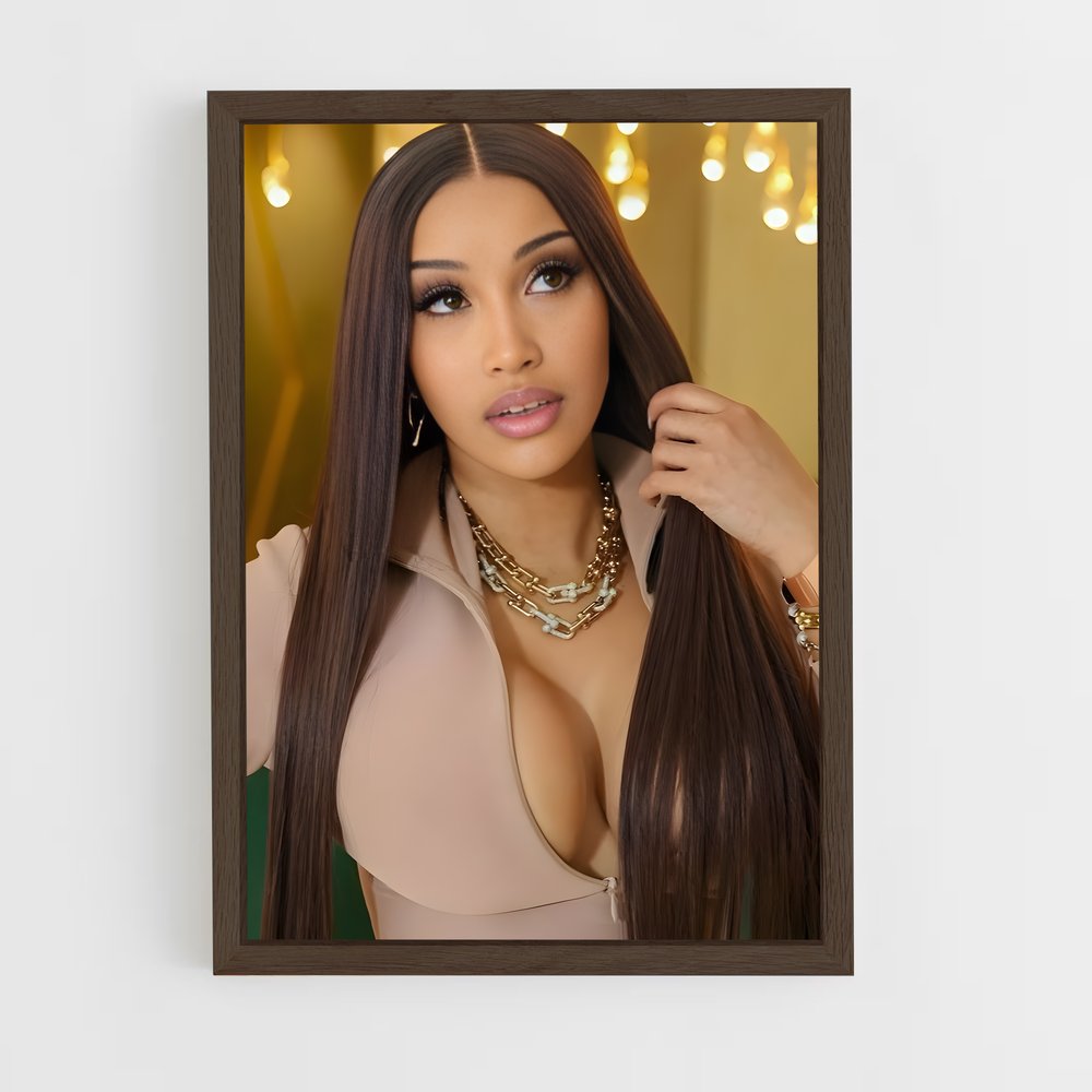 ap-cardi b-4 cadre Bois foncé