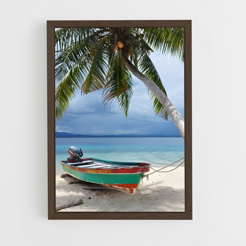 ap-caribbean beach-16 cadre Bois foncé