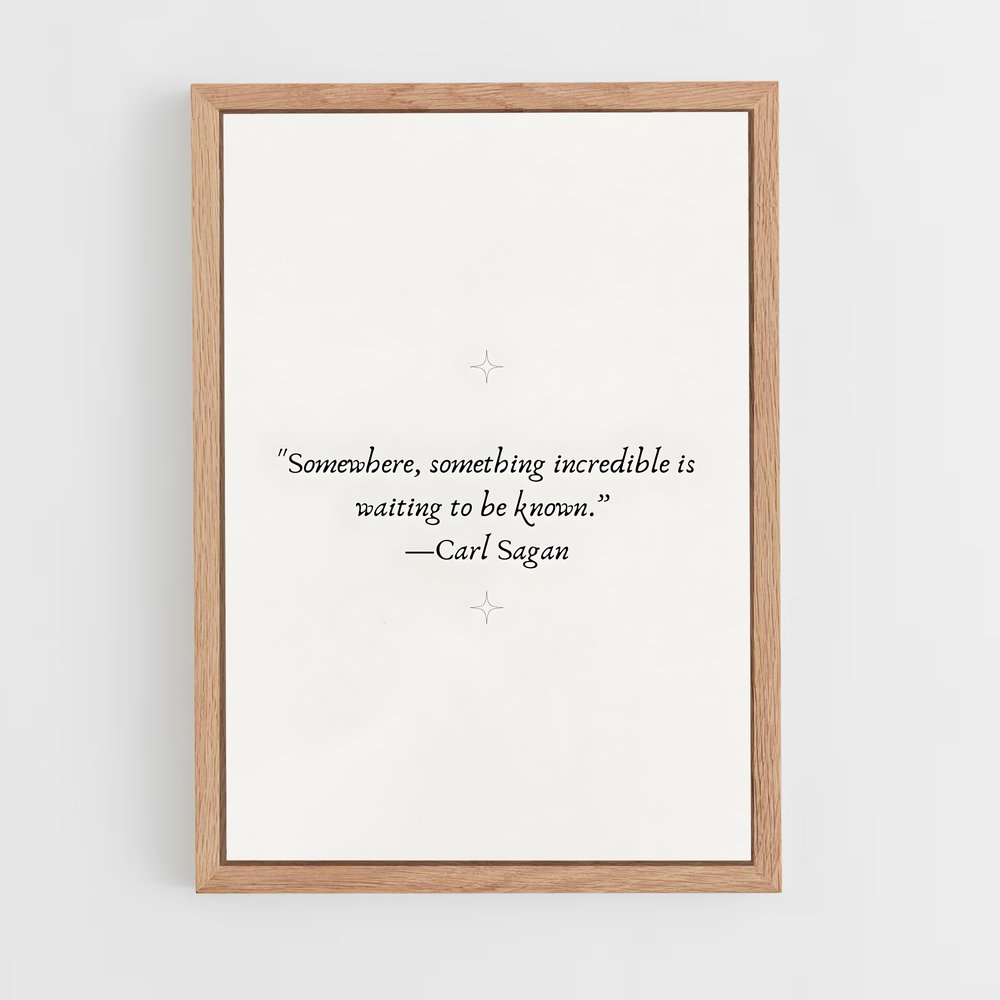 ap-carl sagan-4 cadre Bois clair