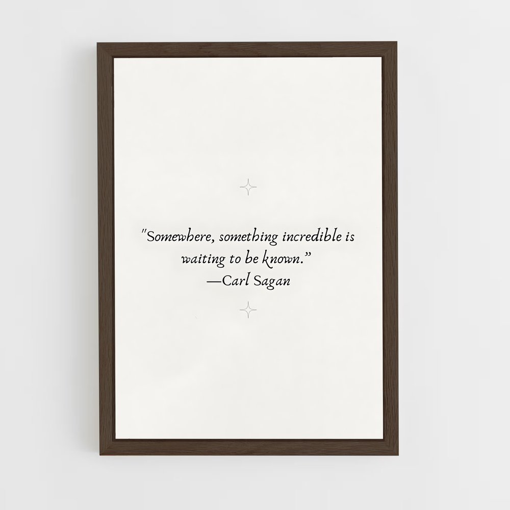 ap-carl sagan-4 cadre Bois foncé
