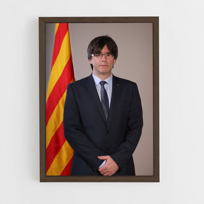 ap-carles puigdemont-1 cadre Bois foncé