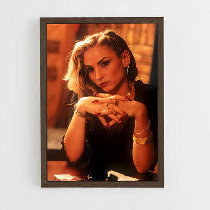 ap-carmela soprano-6 cadre Bois foncé