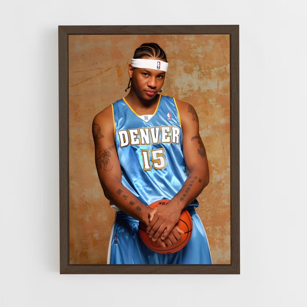 ap-carmelo anthony-1 cadre Bois foncé