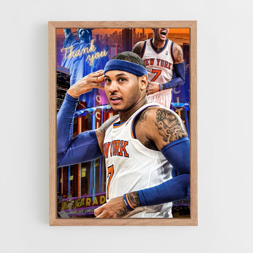 ap-carmelo anthony-10 cadre Bois clair