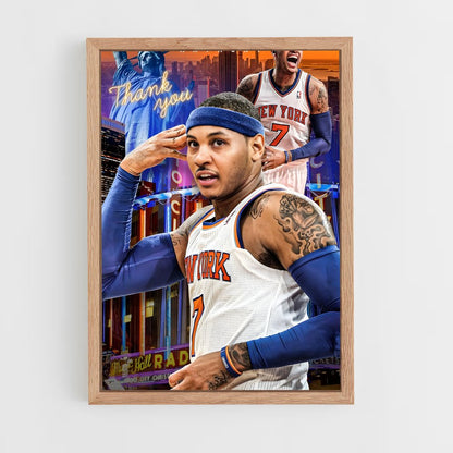 ap-carmelo anthony-10 cadre Bois clair