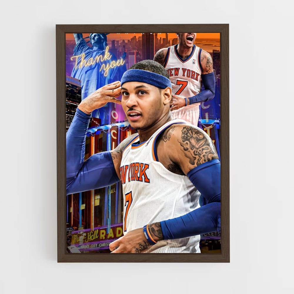 ap-carmelo anthony-10 cadre Bois foncé