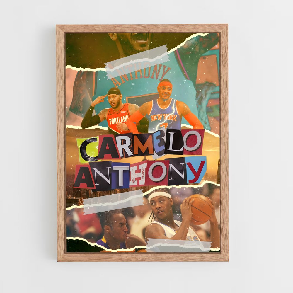 ap-carmelo anthony-11 cadre Bois clair
