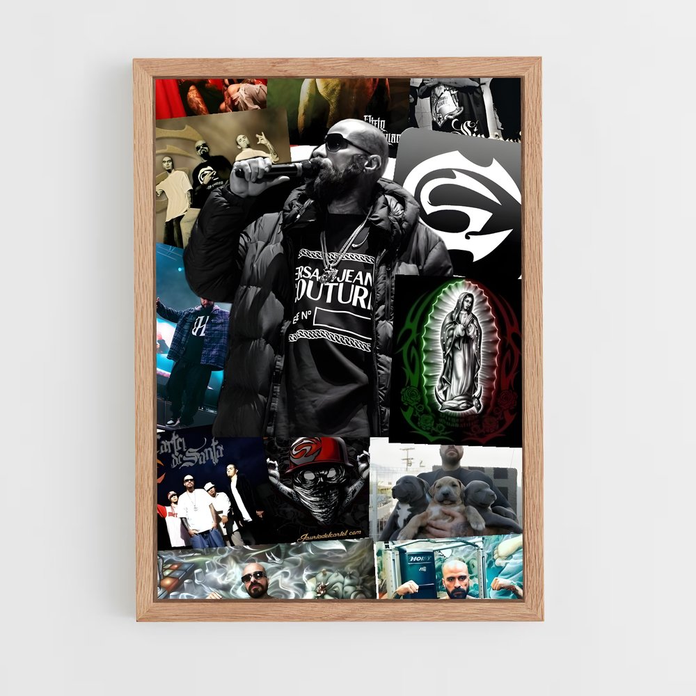 ap-cartel de santa-3 cadre Bois clair
