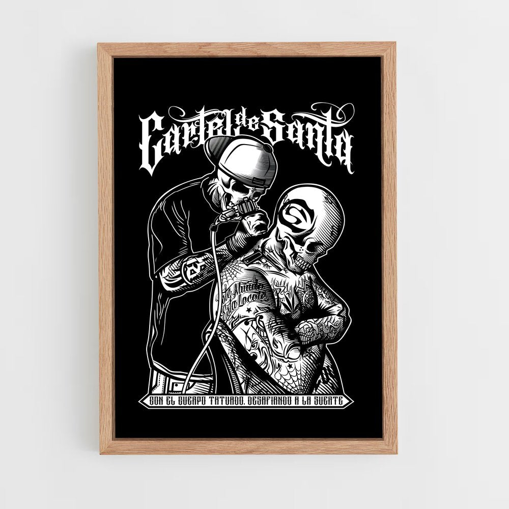 ap-cartel de santa-5 cadre Bois clair