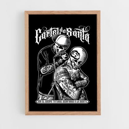 ap-cartel de santa-5 cadre Bois clair