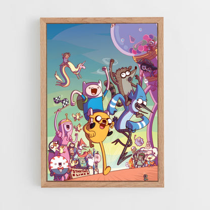 ap-cartoon network-1 cadre Bois clair