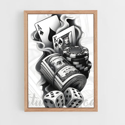 ap-casino chips-11 cadre Bois clair