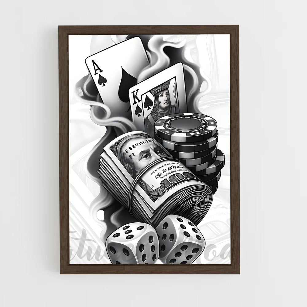 ap-casino chips-11 cadre Bois foncé